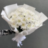 11 веток белоснежных хризантем