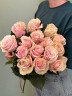 Букет из 15 приятных роз «Pink mondial»