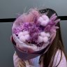 Нежно сиреневый букет сухоцветов