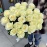 25 белых роз (60см)