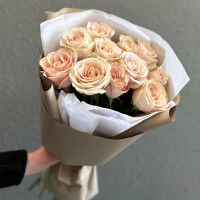 11 нежных роз (60см) с доставкой в Краснодаре