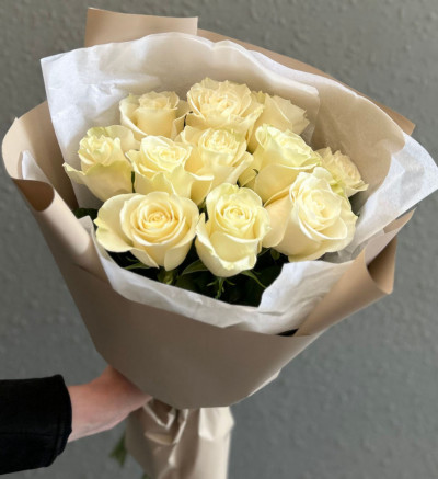 Букет из 11 белых роз Эквадор