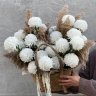 Премиум корзина осенняя с хризантемой и декором