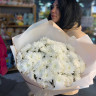 11 веток белой хризантемы