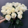 25 белых роз Эквадор (80 см)